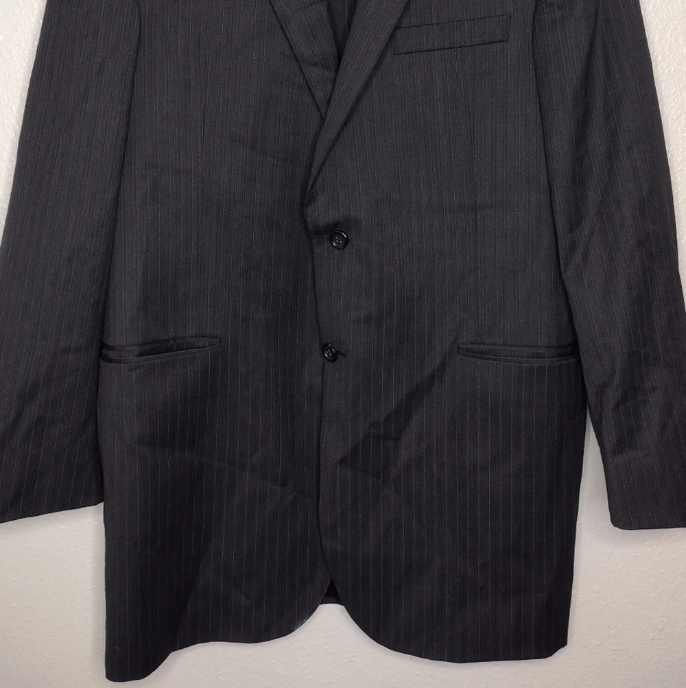 Burberry Men's 100% Wool Pinstripe Business Office Button Sport Coat Blazer Sz44